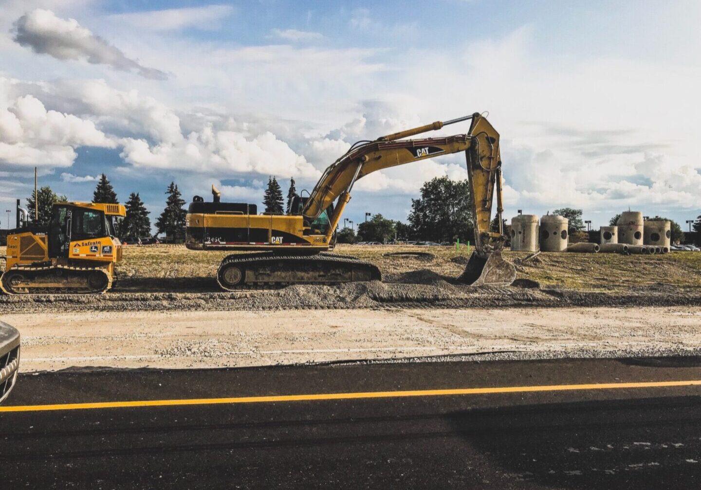 Excavator at work